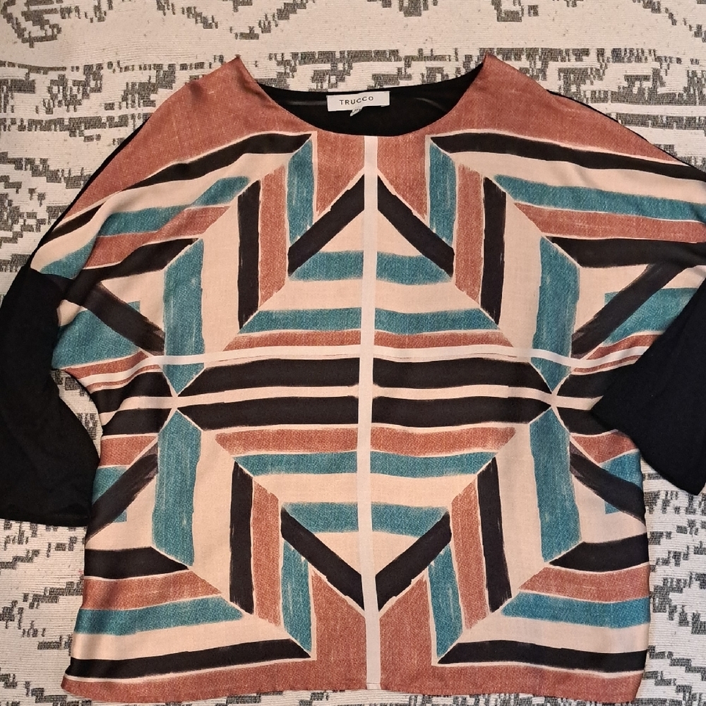 Women's Geometric Top - Multicolor